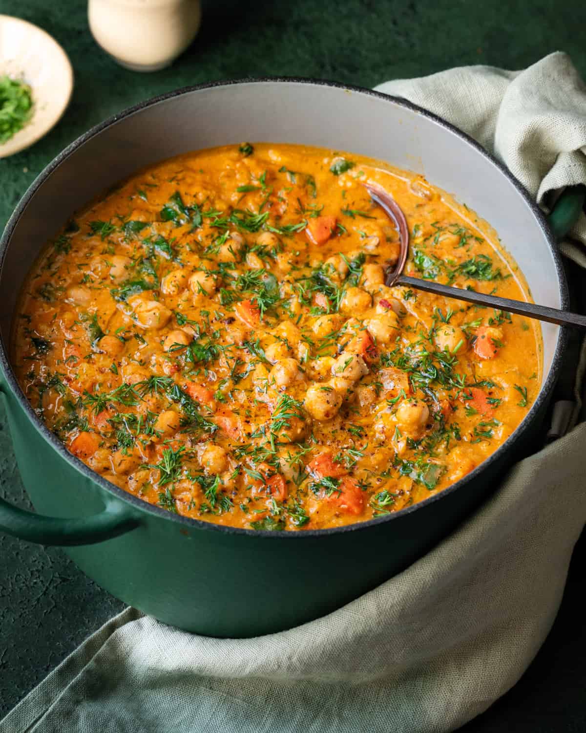 Lemon Chickpea Soup with Caramelized Onions