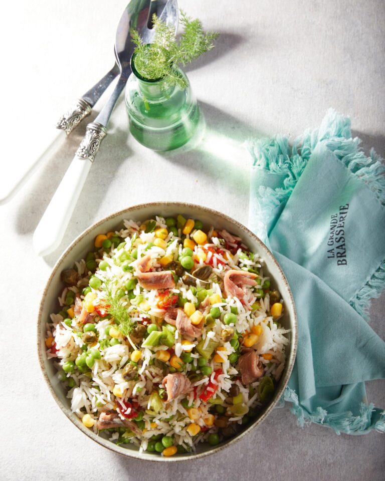 Rice Salad with Peas and Anchovies